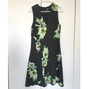 PROENZA SCHOULER Silk Floral Print Dress Black
